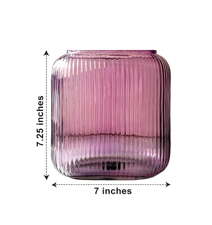 Mauve Rippled Lina Vase - Image 3