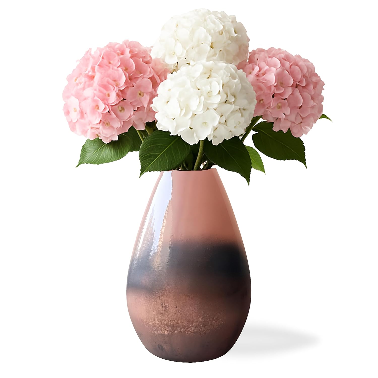 Two-Tone Glass Modern Contemporary Vase || 9.75 inches*7 inches (Pink) - Image 4